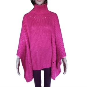 Steve Madden Knit Mock Neck Poncho